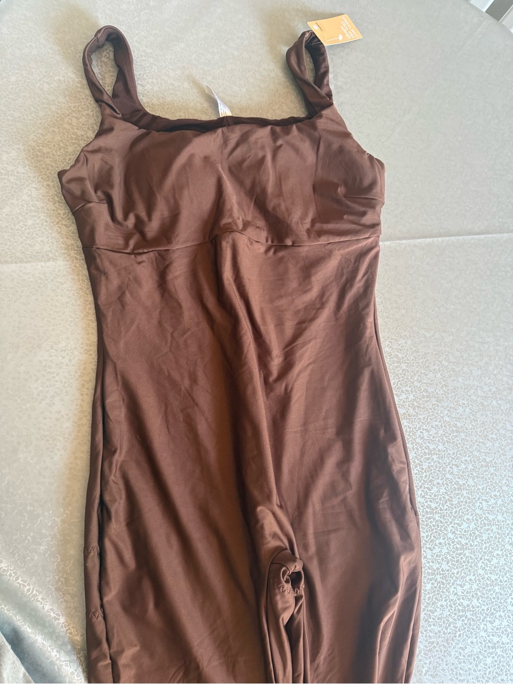 Women's Brown Shapewear Actuvewear Jumpsuit